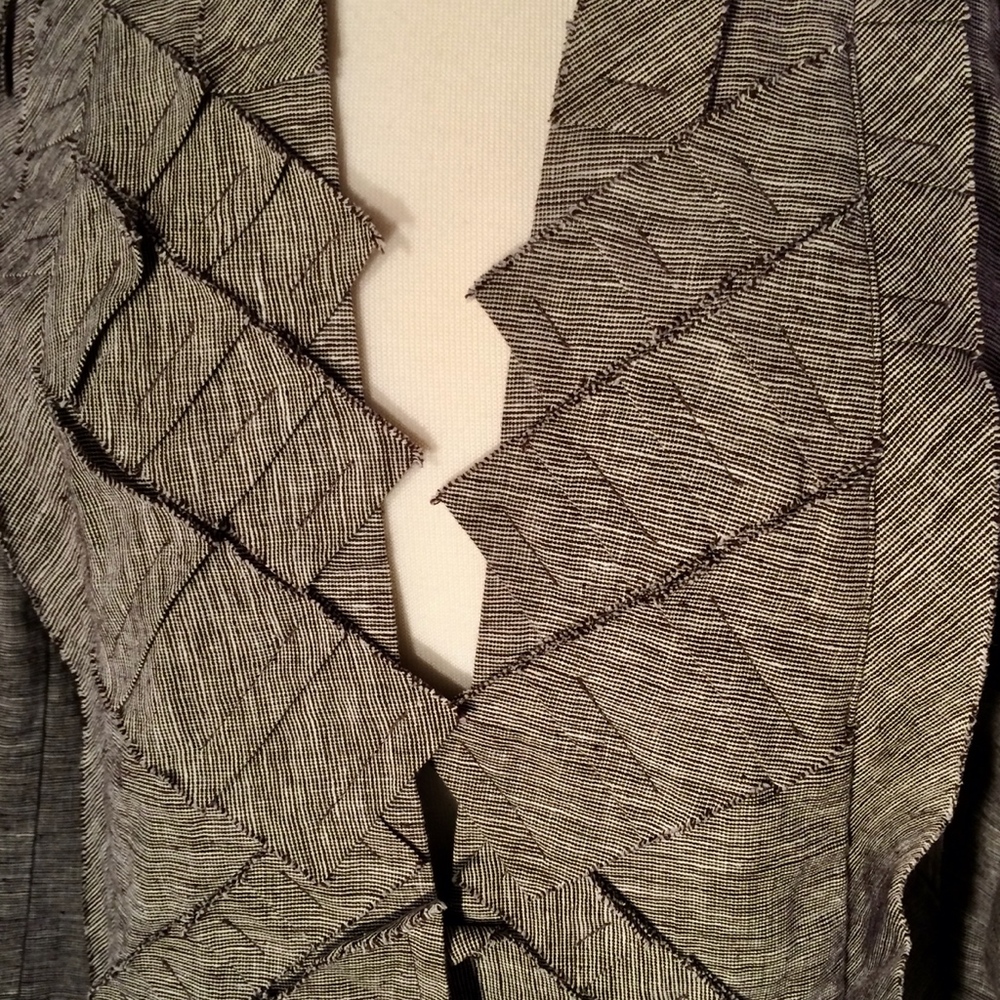 Chico's Pleated Linen Jacket - Picture 2 of 8